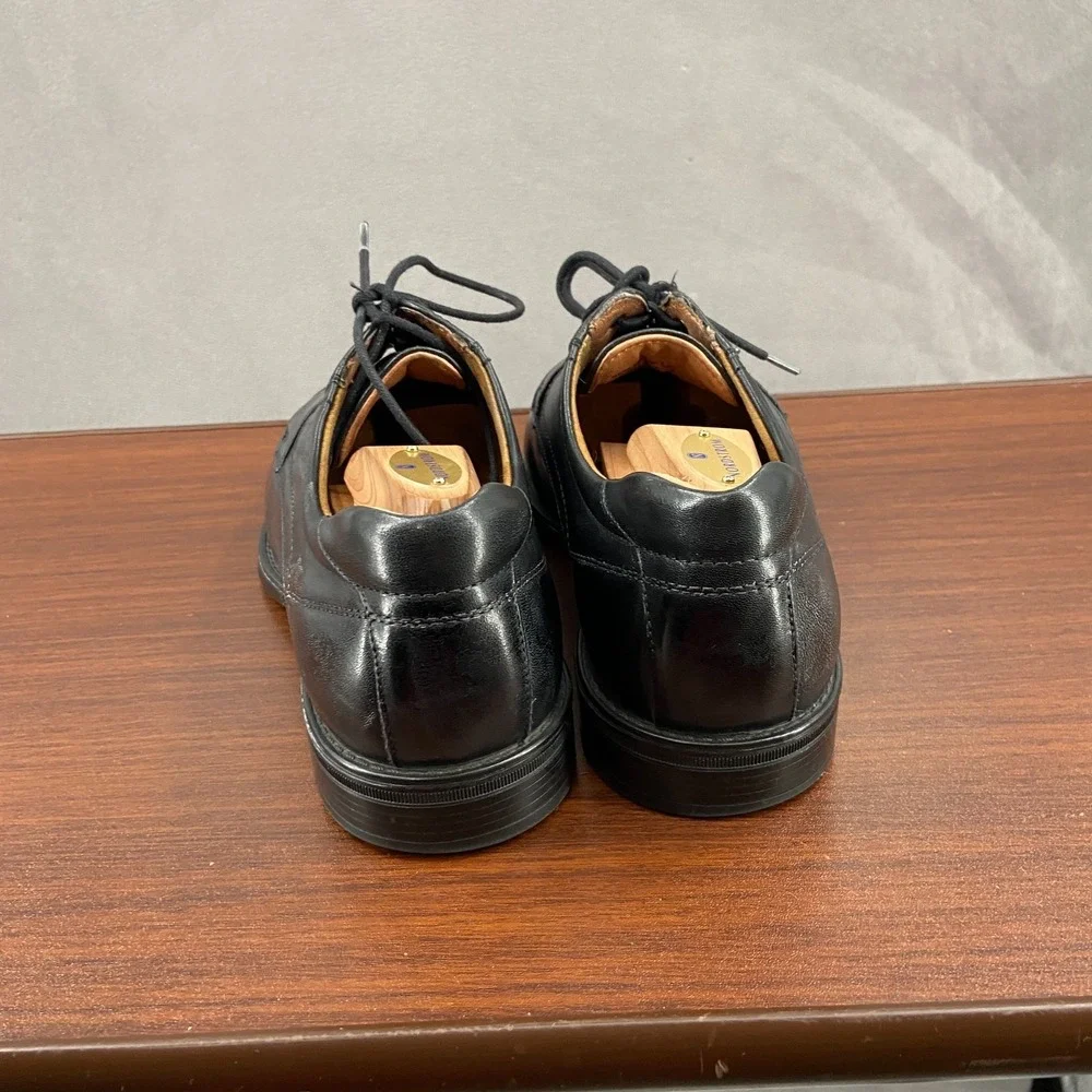 Florsheim Midtown 12136-001 Mens 9.5 D Dress Shoes Black Leather Moc Toe Oxford